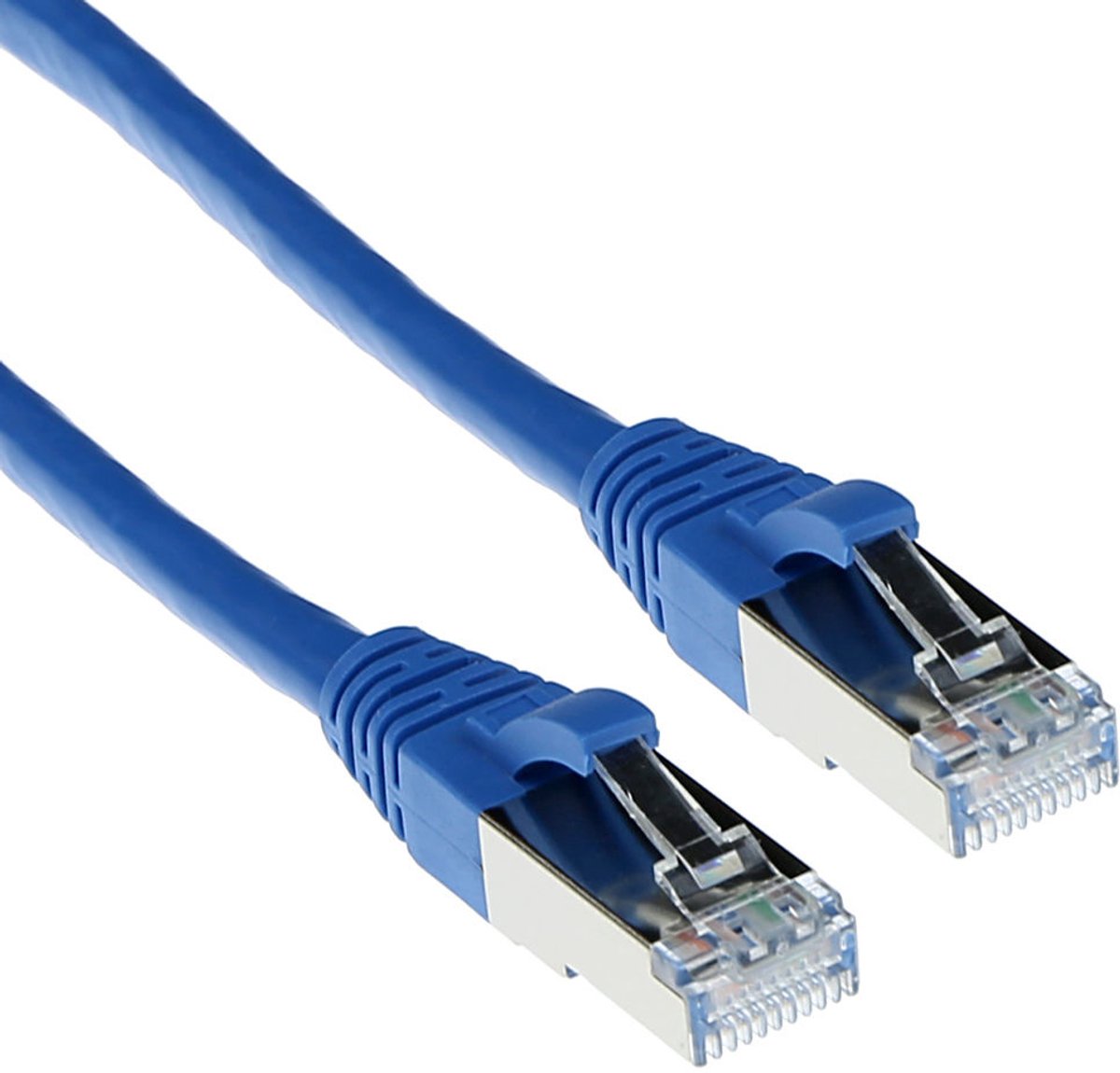 Image of ACT Blauwe 10 meter LSZH SFTP CAT6A patchkabel snagless met RJ45 connectoren FB7610