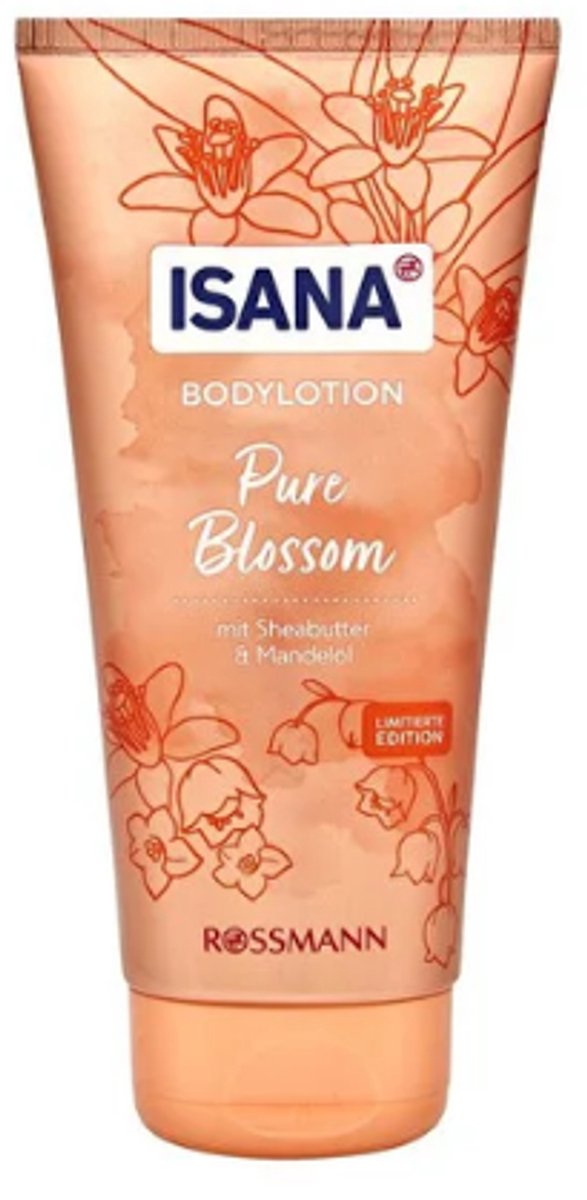 Isana Bodylotion - Pure Blossom | 1x 200ml - Sheabutter & Amandelolie | Limited Edition