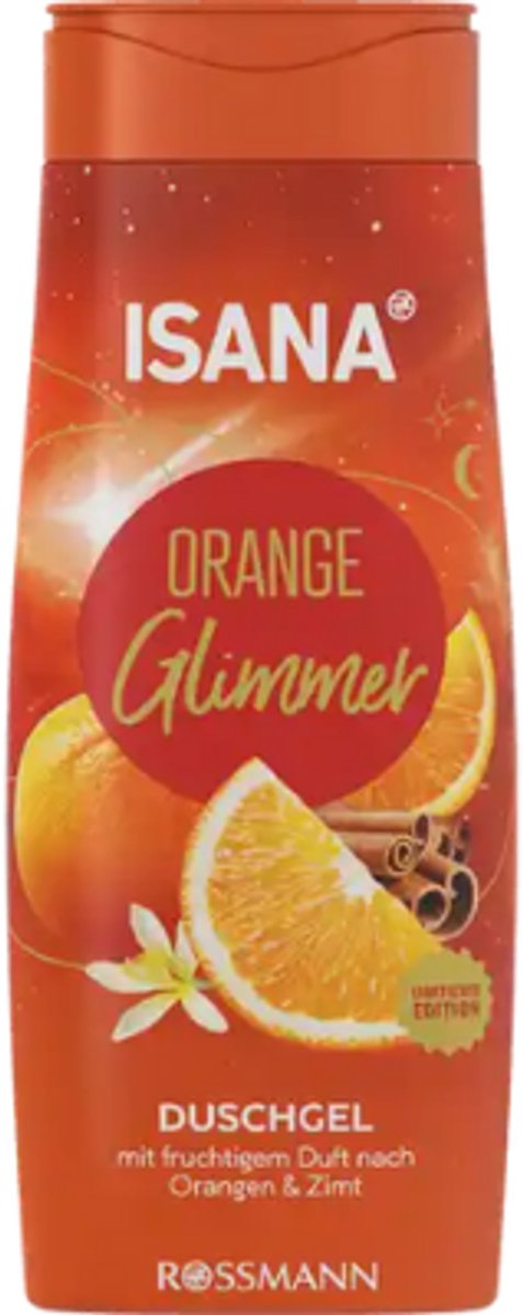 Winter Douchegel - Orange Glimmer - Isana | 1x 300ml - Sinaasappel & Kaneel | Limited Edition - Wintergeur Douchegel