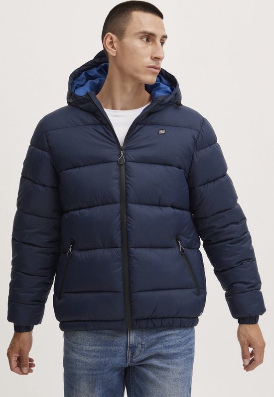 Blend BHOUTERWEAR Hooded Winterjas Dress Blue Maat XL