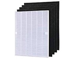 1 préfiltre à charbon actif adapté au purificateur d'air et 1 filtre principal HEPA compatible avec Winix 115115 5300 5500