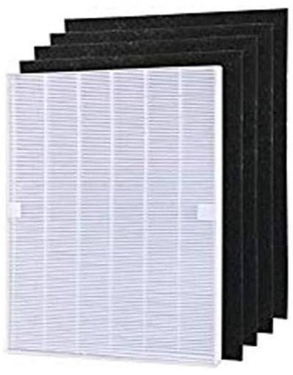 stuks koolstofvoorfilter geschikt voor luchtreiniger en 1 stuk HEPA-hoofdfilter compatibel met 115115 5300 5500