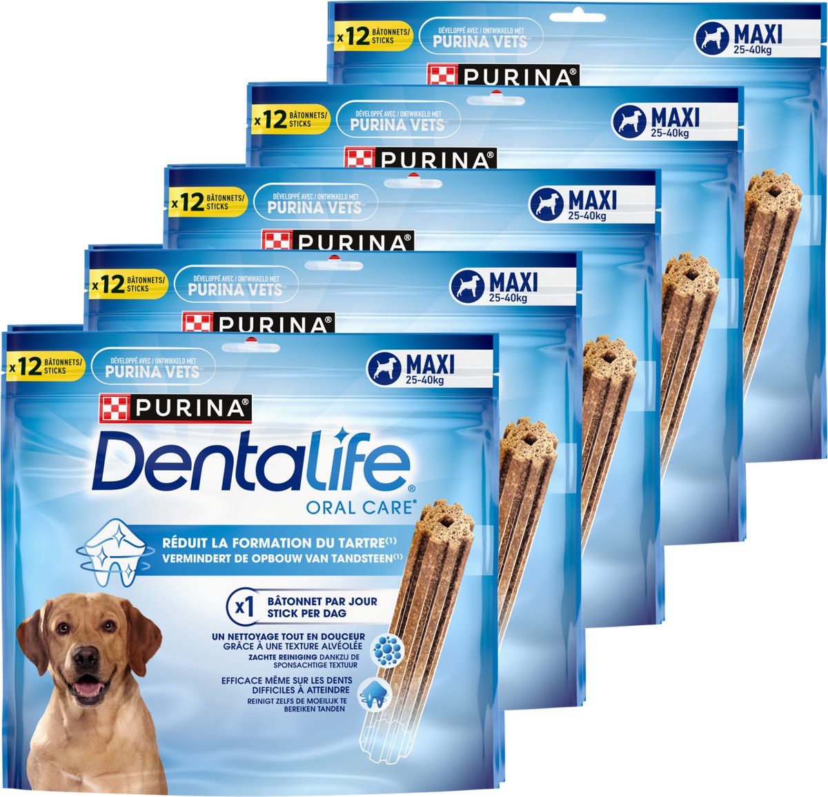 Bol.com Dentalife Daily Oral Care Large - Hondensnacks - Kip - 5 x 426 g aanbieding