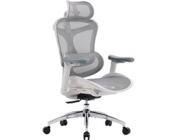 SIHOO Doro C300 2026 Chaise de Bureau Ergonomique - Accoudoirs 3D - Soutien Lombaire Auto-adaptatif - Mécanisme Intelligent de Poids - Dossier en Maille - 3 Positions d'Inclinaison - Certifiée TUV/SGS - Jusqu'à 150 kg - 70x69x128cm——Blanc