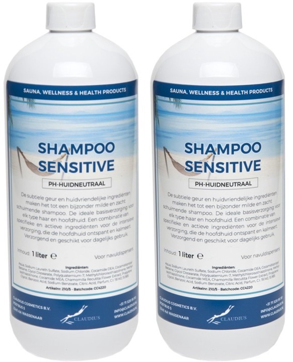 Shampoo Sensitive Care - 1 liter - 2 Stuks - Voordeelverpakking - Haarverzorging
