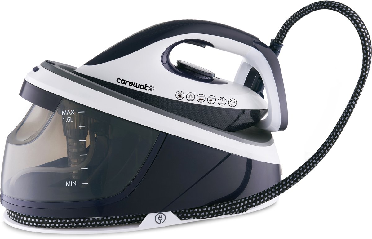 Carewat Stoomstrijkijzer met Stoomgenerator - Wit - 2200W - 1.5L Uitneembare Watertank - 100 g/min Stoomproductie - Keramische Zoolplaat - 3.0 Bar Stoomdruk - Anti-Oververhitting - Geschikt voor alle stoffen — afbeelding 1