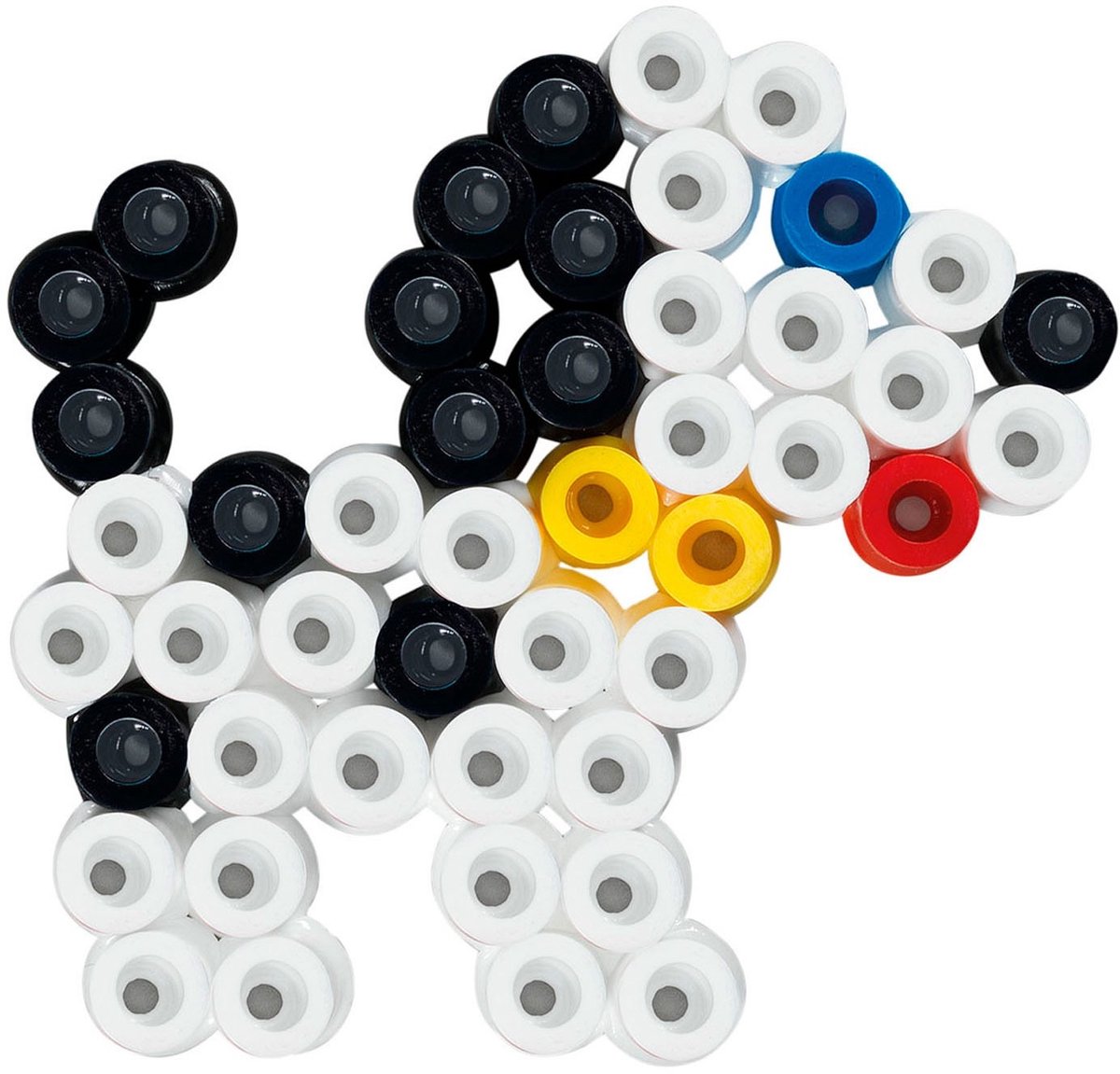 Set van 5 verschillende Hama MAXI dieren: grote strijkkralen vormpjes / figuur / grondplaat (hond, konijn, olifant, leeuw, pinguïn) voor extra grote strijkparels (creatief cadeau voor kleine kinderen / peuters / kleuters) — cadeau in Spellen & Speelgoed - foto 3