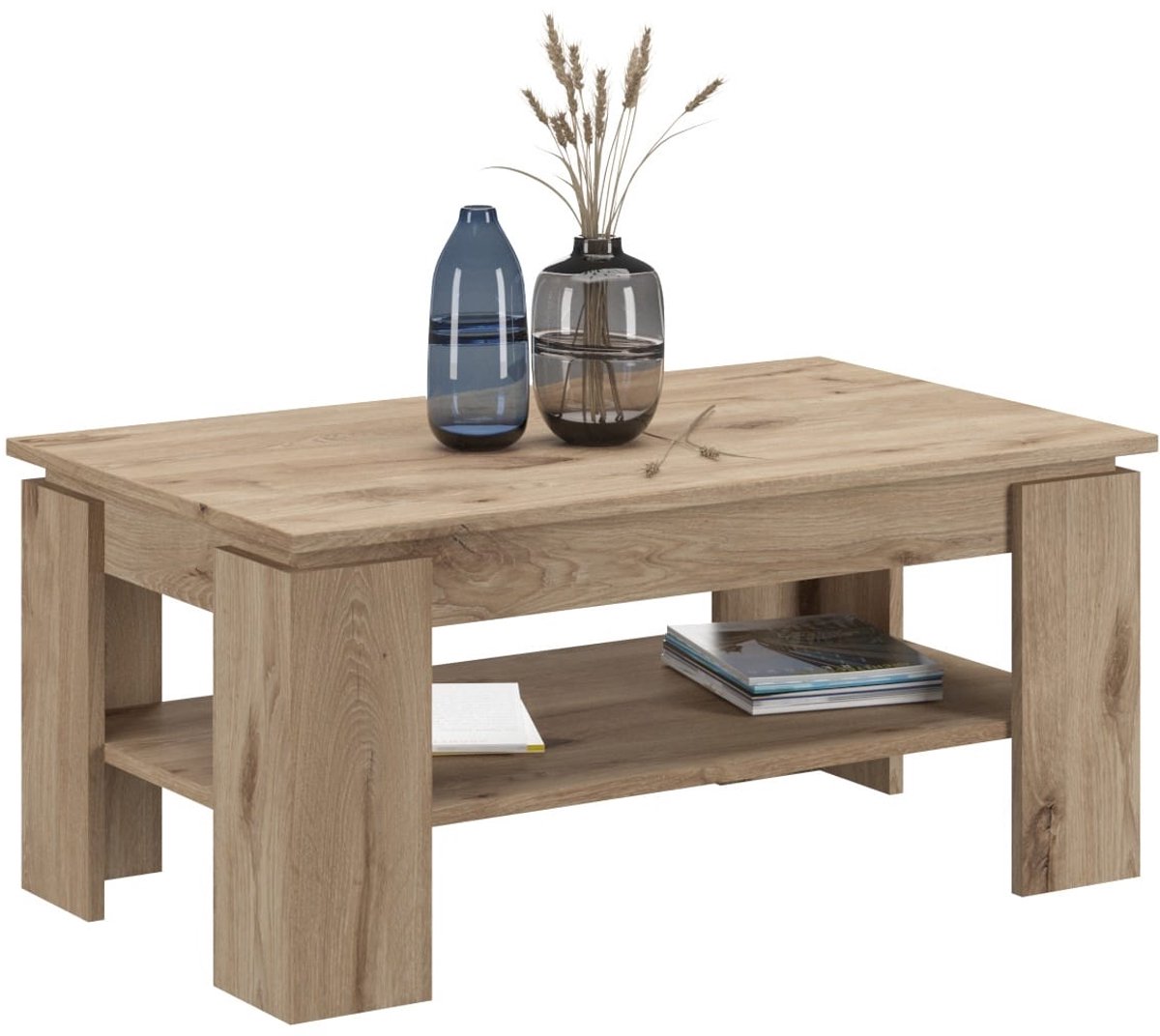 Furnilux Titan salontafel Nox Eiken NB - 60x100x45cm