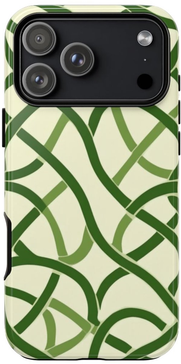 Groen Keltisch Knoopmotief – Telefoonhoesje Geschikt voor iPhone 17 Pro Max