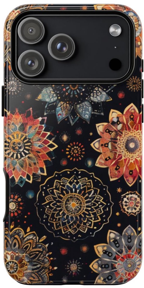 Kleurrijk Mandala Patroon – Telefoonhoesje Geschikt voor iPhone 17 Pro Max