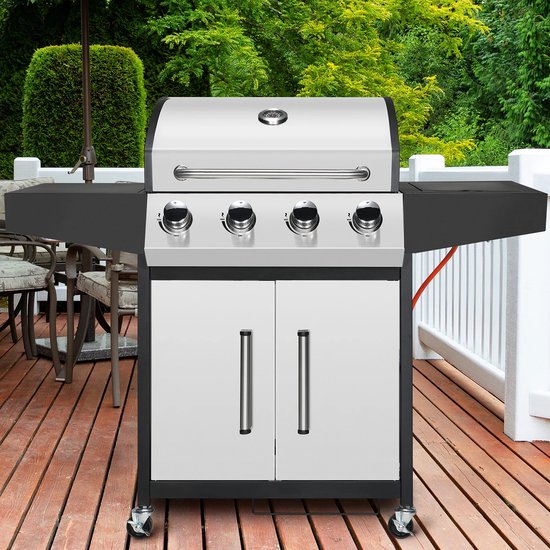 Betaalbare Goederen® gas bbq - buitenkeuken - zwart - Barbecue - barbeque - barbecues - gas - familie - eten gezelligheid — afbeelding 3