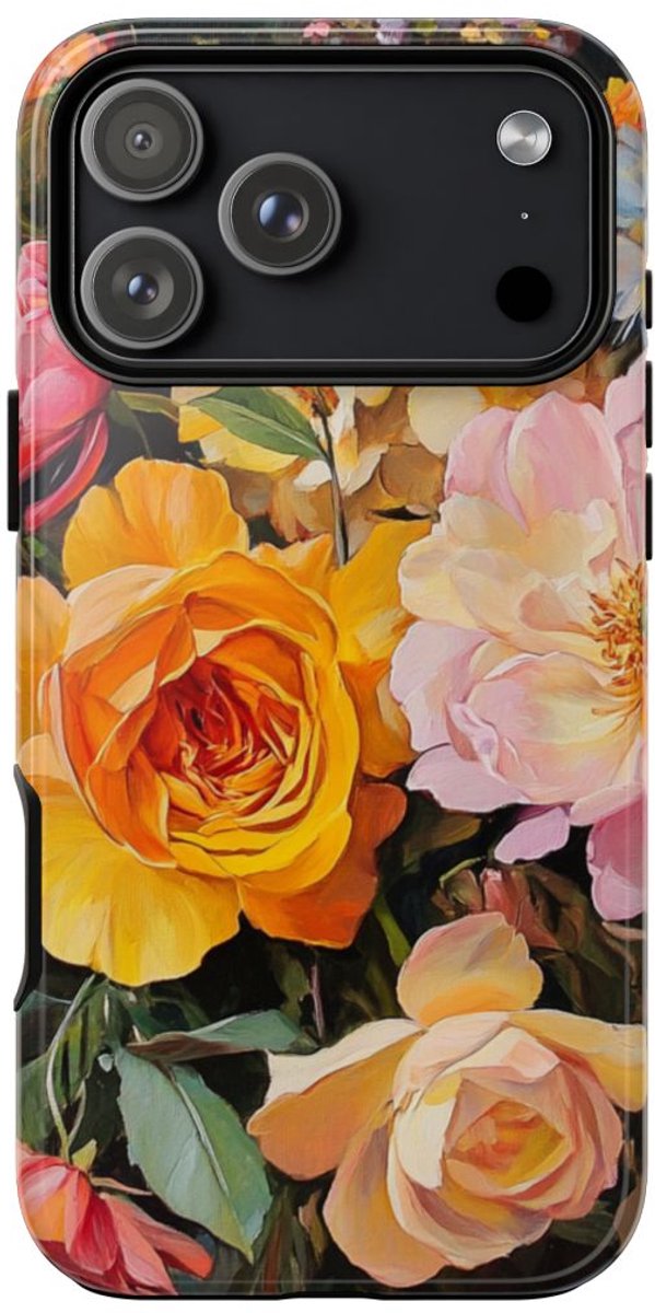 Kleurrijk Bloemenboeket Schildering – Telefoonhoesje Geschikt voor iPhone 17 Pro Max