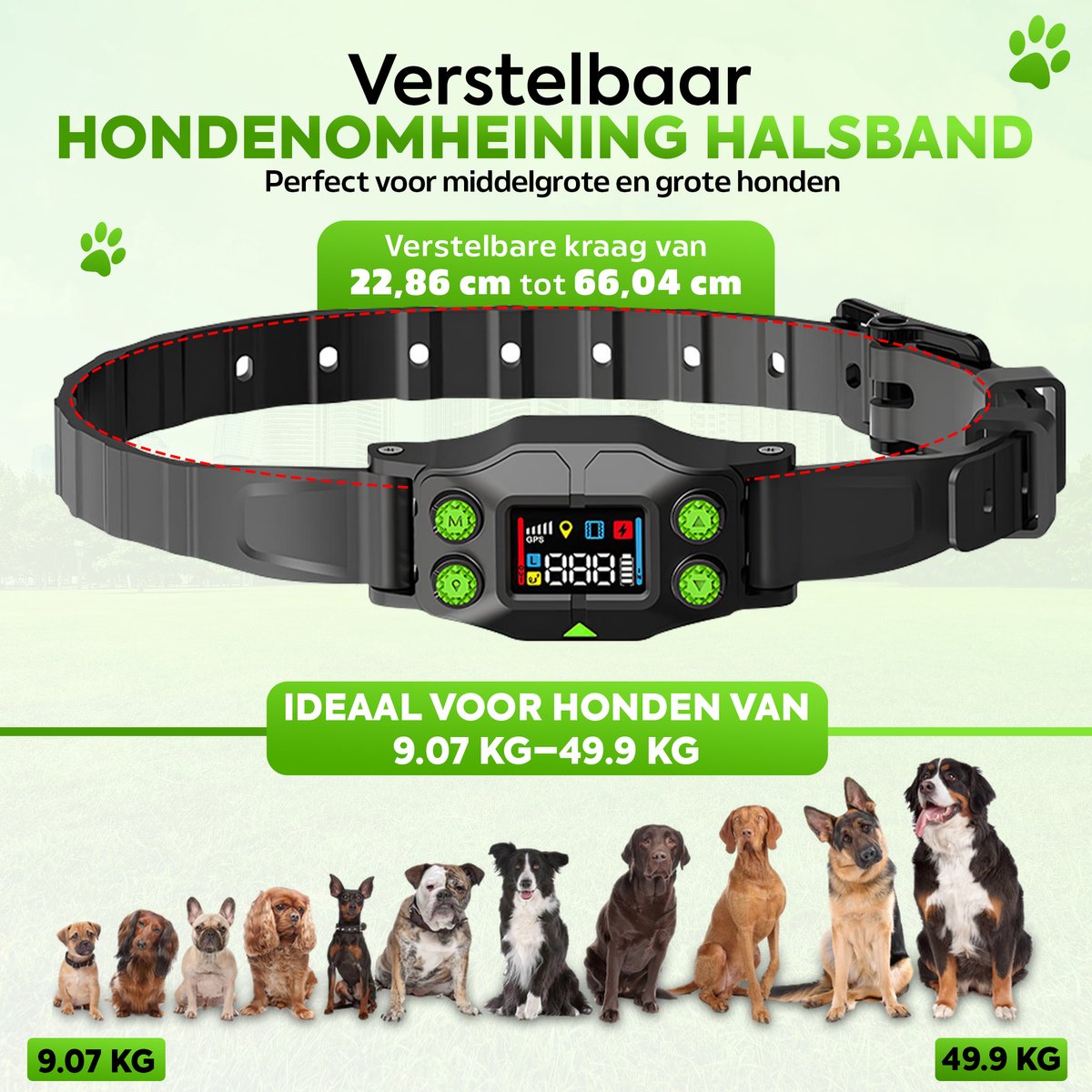 Honden Onzichtbare GPS omheiningssysteem - GPS Tracker Hond - GEEN Internet of Mobile -Trainingshalsband- trainingsset - vanaf 7KG - Opvoedingshalsband voor middelgrote & Grote Honden - Waterdicht - Oplaadbaar - Schok & Vibratie & Audio thumbnail 4