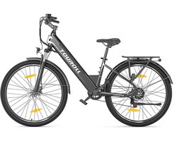 Touroll J1 ST 27,5 inch Trekking Bike met 250W Motor, 36V 15.6Ah Batterij, Max 100km Bereik, 1.8