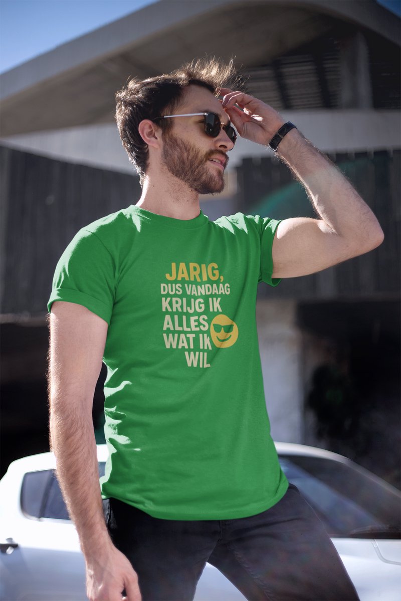 Krijg Wat Ik Wil - Verjaardag T-shirt Groen - Grappig T-shirt - Maat M - Verjaardag Cadeau Mannen - Limited Edition