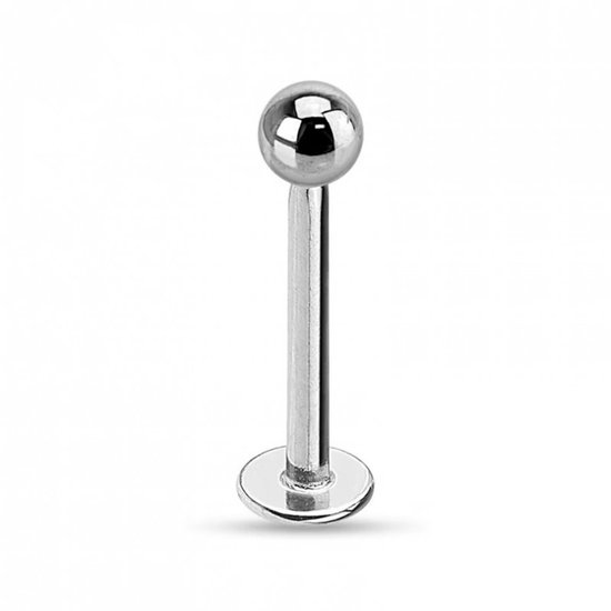 Lev Bijoux - Piercing labret en titane - 1,2 mm - Barre de 9 mm - Filetage externe - Argent - Piercing - Piercing labret - Barre de piercing nez - Piercing tragus - Argent- Piercing oreille