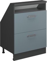 Vicco Rion Kast voor schuine wand – met 2 laden Blauw-grijs/antraciet