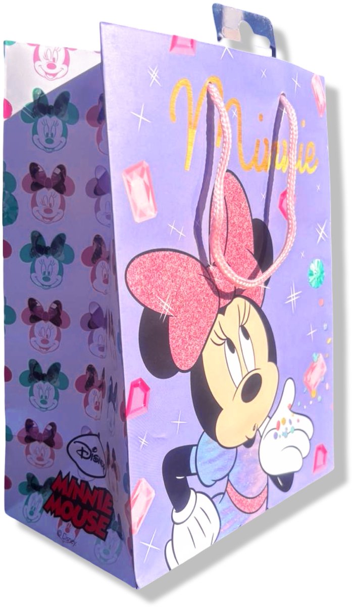 4 Luxe Minnie Mouse Cadeautasjes A5 formaat 23x18x9cm - Papieren cadeautasjes met Full-color bedrukking
