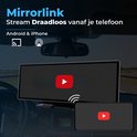Mirrorlink: het navigatiescherm toont een YouTube-video, gespiegeld vanaf een smartphone.