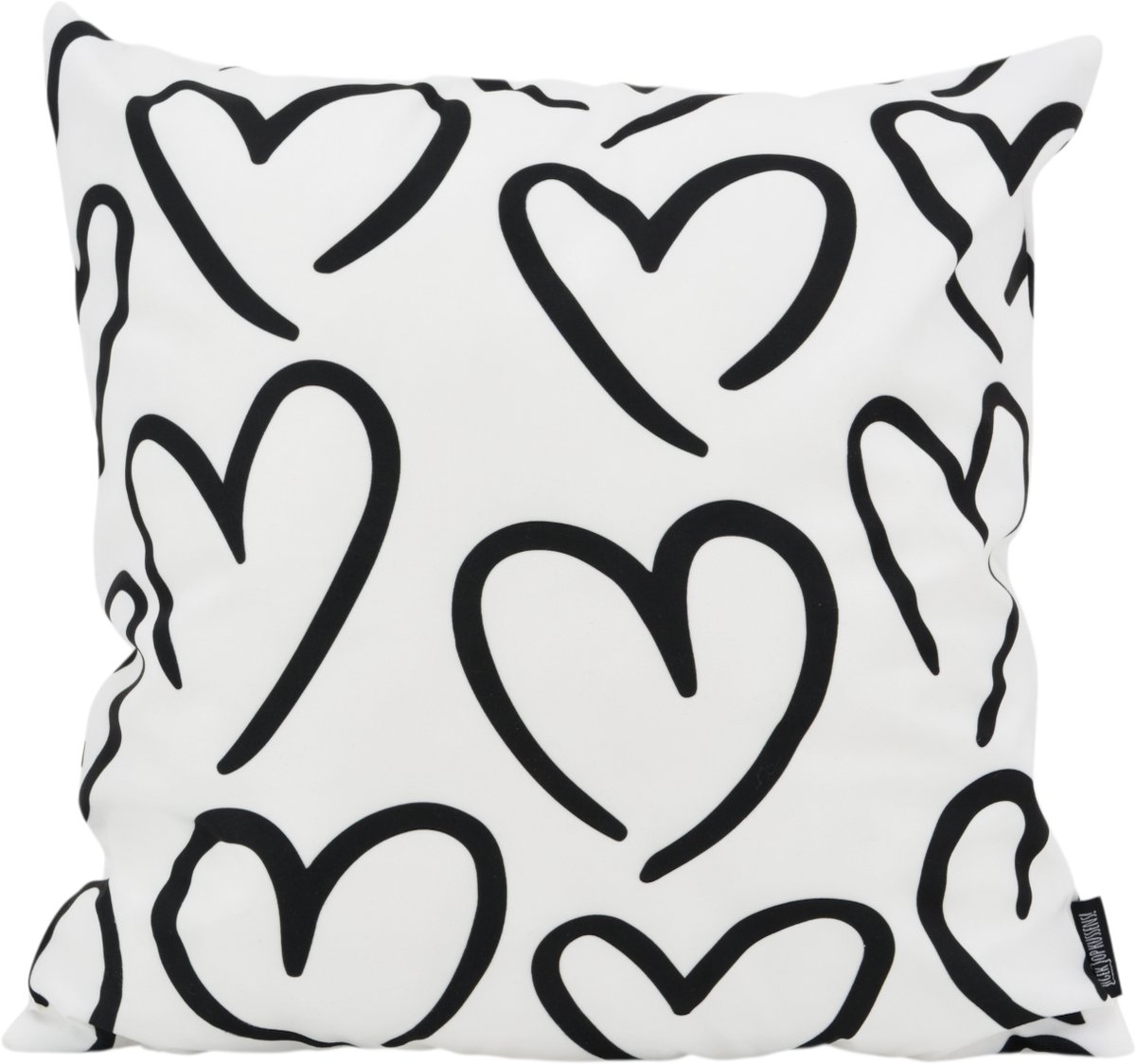 Gek op Kussens! Sierkussen Hartjes Wit | 45 x 45 cm | Katoen/Polyester
