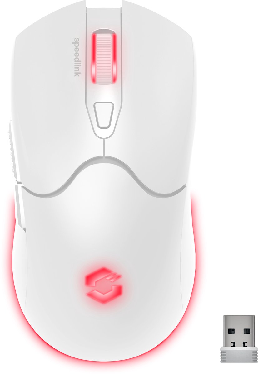 VELOX - Draadloze Gaming Muis - Oplaadbaar - RGB - 4.800 DPI - Wit