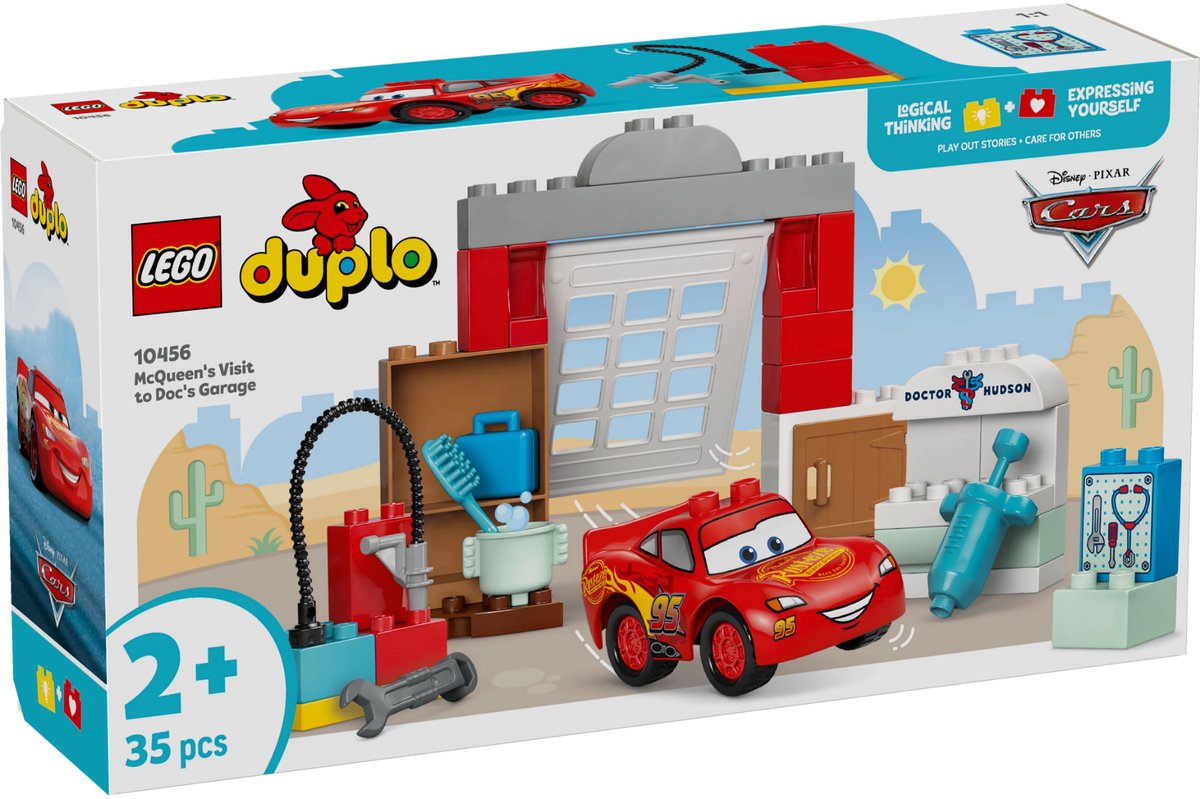 LEGO 10456 DUPLO Disney Mcqueens Bezoek Aan Docs  Garage
