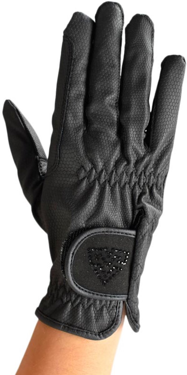 Paardrijhandschoenen Vincere Tech Duro SW - maat 8 - Black/Black