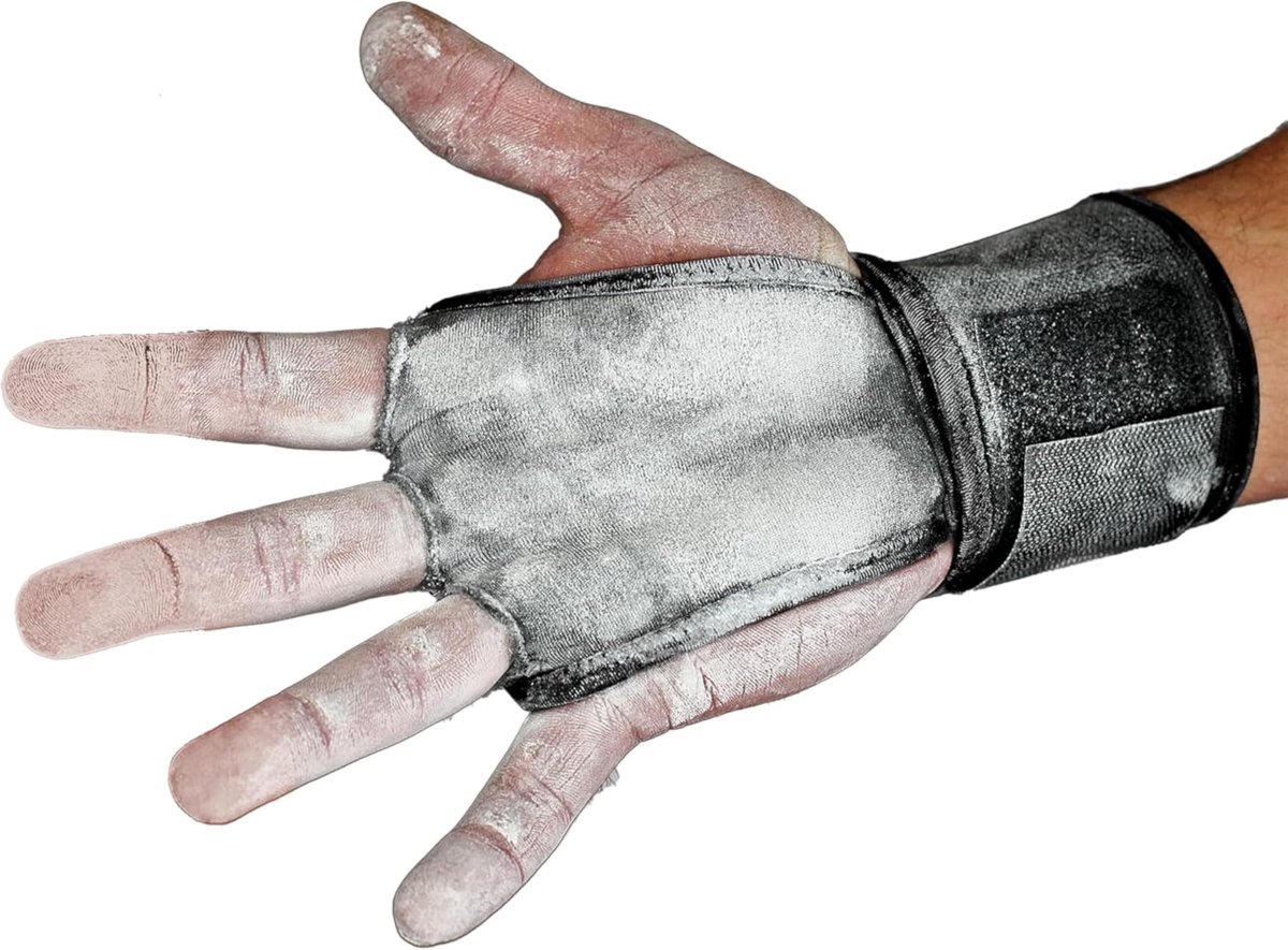 JerkFit Wodies 2-in-1 Wrist Wraps – Handgrepen met polssteun – Volledige palmbescherming – Voor gewichtheffen, WODs, calisthenics & gymnastiek – Zwart – Maat S