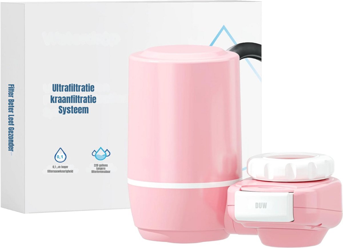 SCH® Waterfilter kraan - Waterfilter - Roze - 8cm x 19cm x 18cm