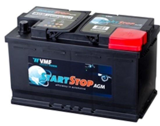 VMF AGM Start Stop Autoaccu 12V 80Ah 800A Koude Startstroom Circuit 0 Pluspool Rechts 314x174x190 mm