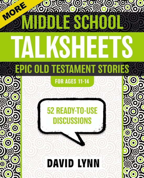 More Middle School Talksheets, Epic Old Testament Stories - cover