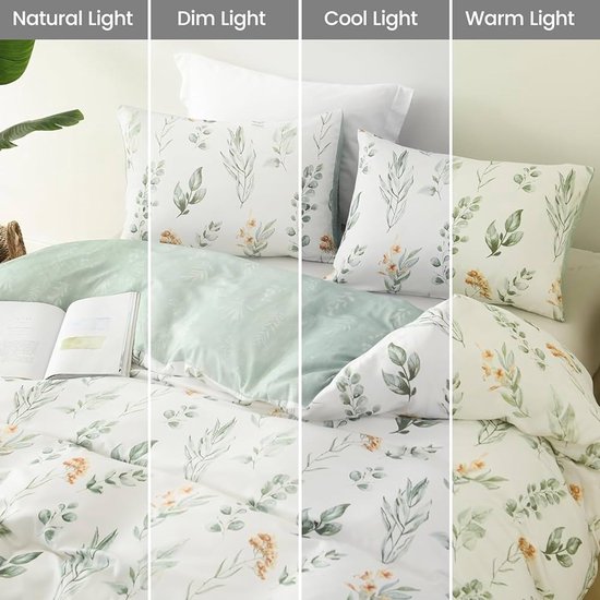 biancheria da letto in flanella biberna melange MELANGE UNI FICHTE 200/200 + 2x 80/80