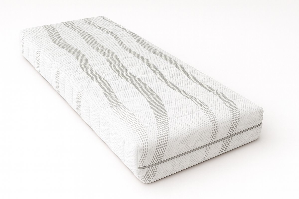 Nessa® 70x200 Orthopedisch Cooltouch Pocketvering Koudschuim matras - 7-Zones ondersteuning - Verkoelende en Wasbare tijk Wit