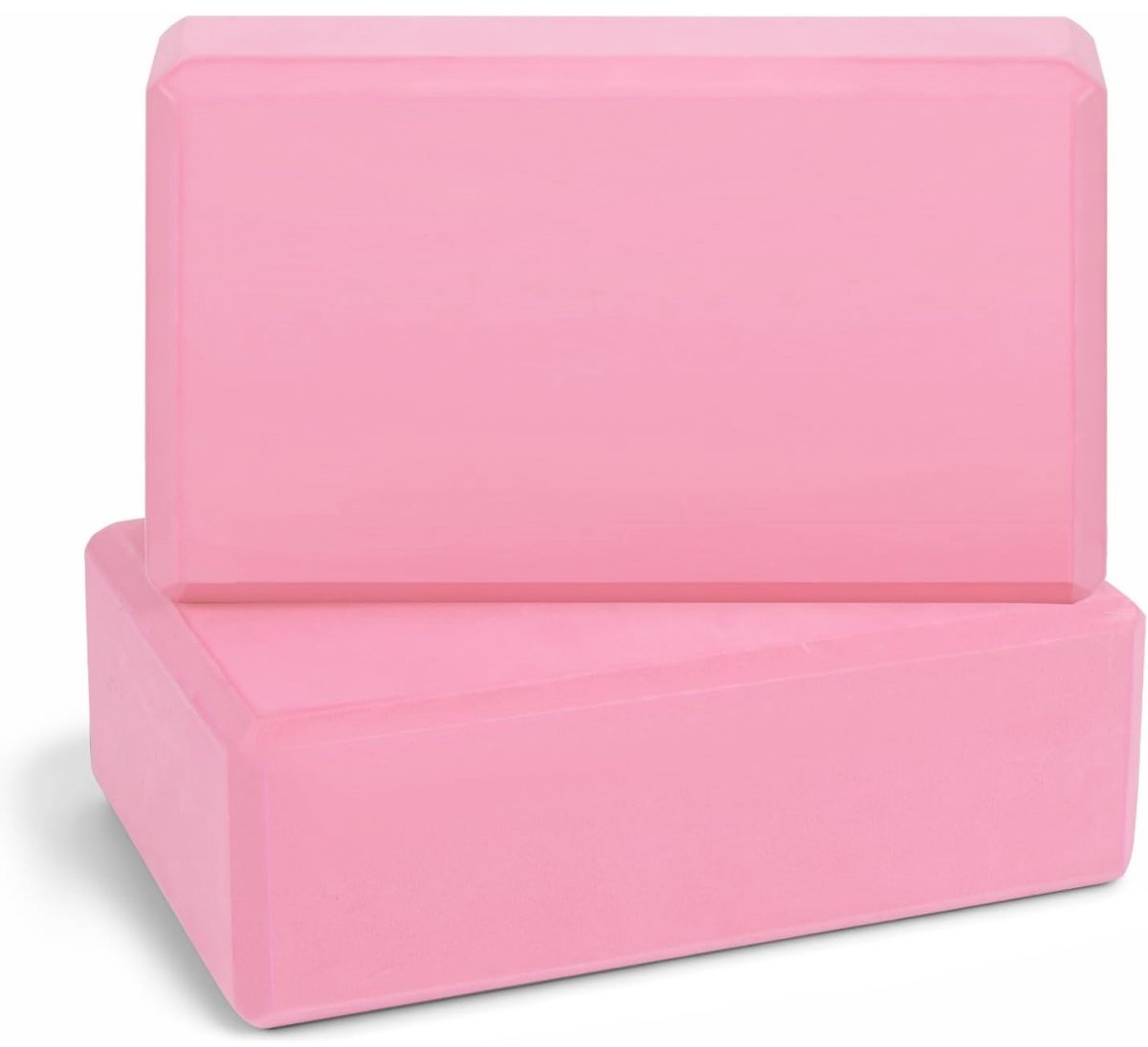 EXCITAT Yoga blok - Pilates blok - Meditatie blok - Yoga blok voor volwassenen - EVA schuim yoga blok - 2 pack - roze