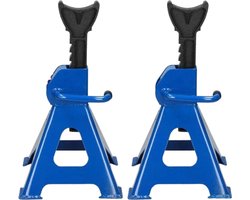 Heavy Duty Assteunen – 3 Ton – 2 Stuks – Verstelbaar 29–43 cm – Auto – Van – 4x4 – Caravan – Garage – Werkplaats – Robuust Stalen Constructie – Veilig en Duurzaam