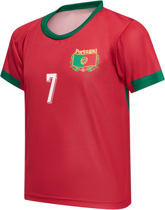 Cristiano Ronaldo CR7| Kit Portugal 2021 - Ensemble Maillot + Pantalon de Voetbal - Kit Championnat d'Europe/Coupe du Monde de Football - Taille 140