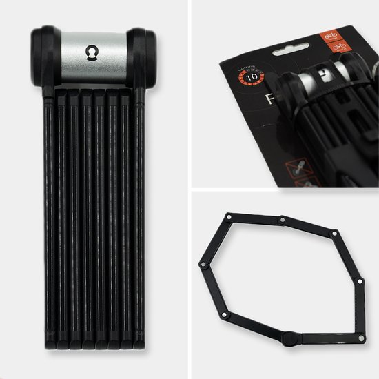 LOCK-R - Vouwslot - Scooterslot - Fietsslot - Hangslot van Avento — afbeelding 2