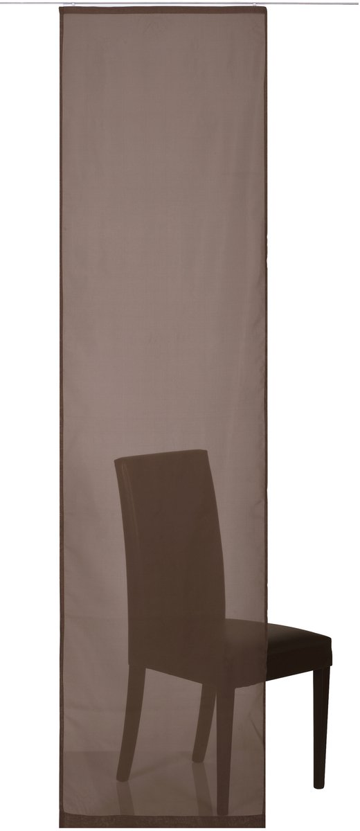 Elbersdrucke Schuifgordijn Feel Good Uni 245x60 cm bruin