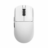 VXE R1 PRO - Draadloze Gaming-Muis - 48g - PAW3395 Sensor - Ultralicht - 4000 Hz Polling Rate - Oplaadbare 500 mAh Batterij - Huano Pink Dot Switches - Ice-Feel Coating – Wit