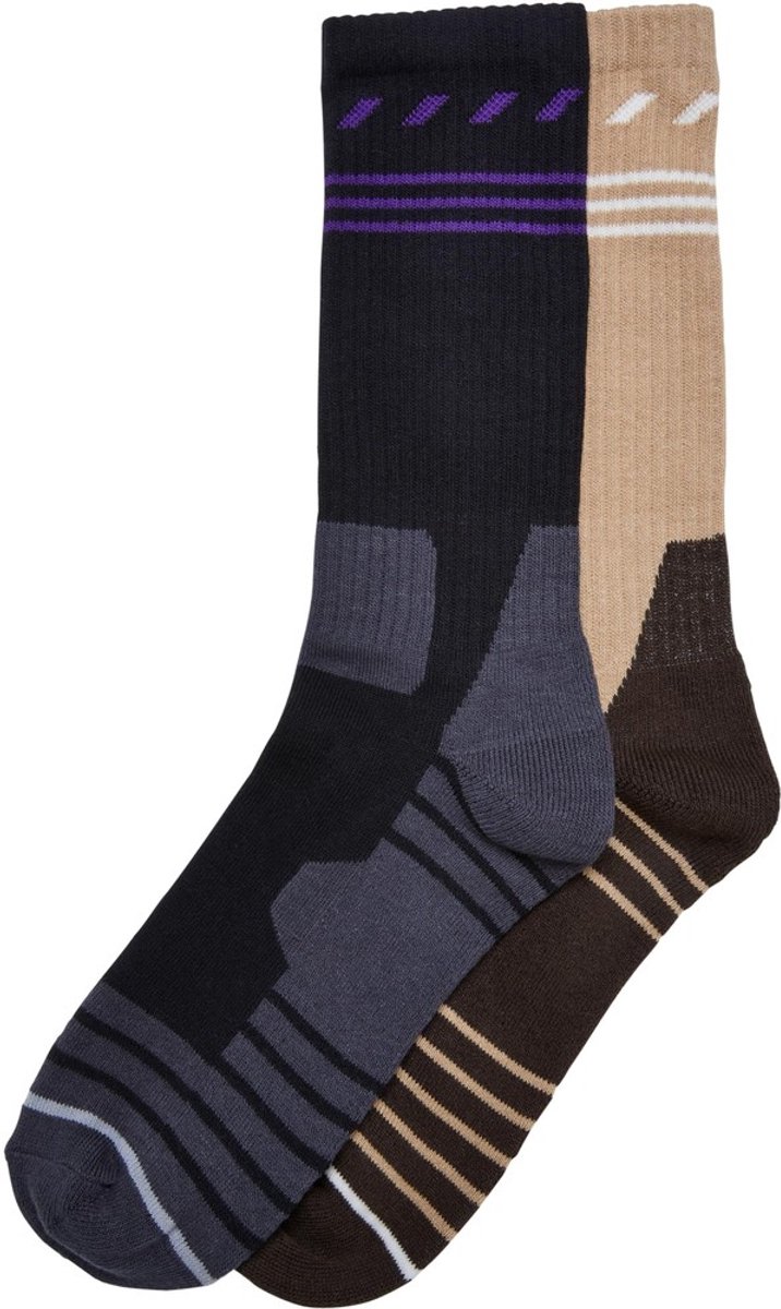 Urban Classics Hiking Performance 2-Pack Sokken 39/42 Zwart