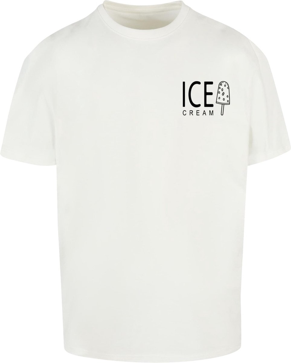 Merchcode - Ice Cream Oversized Heren Tshirt - XXL - Wit