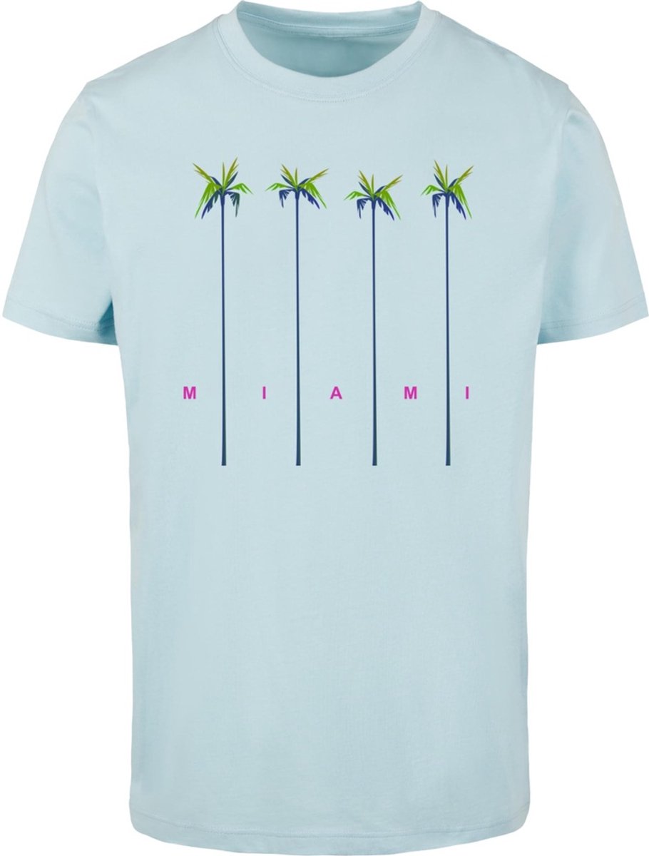 Mister Tee Miami Palms Heren T-shirt XL Blauw