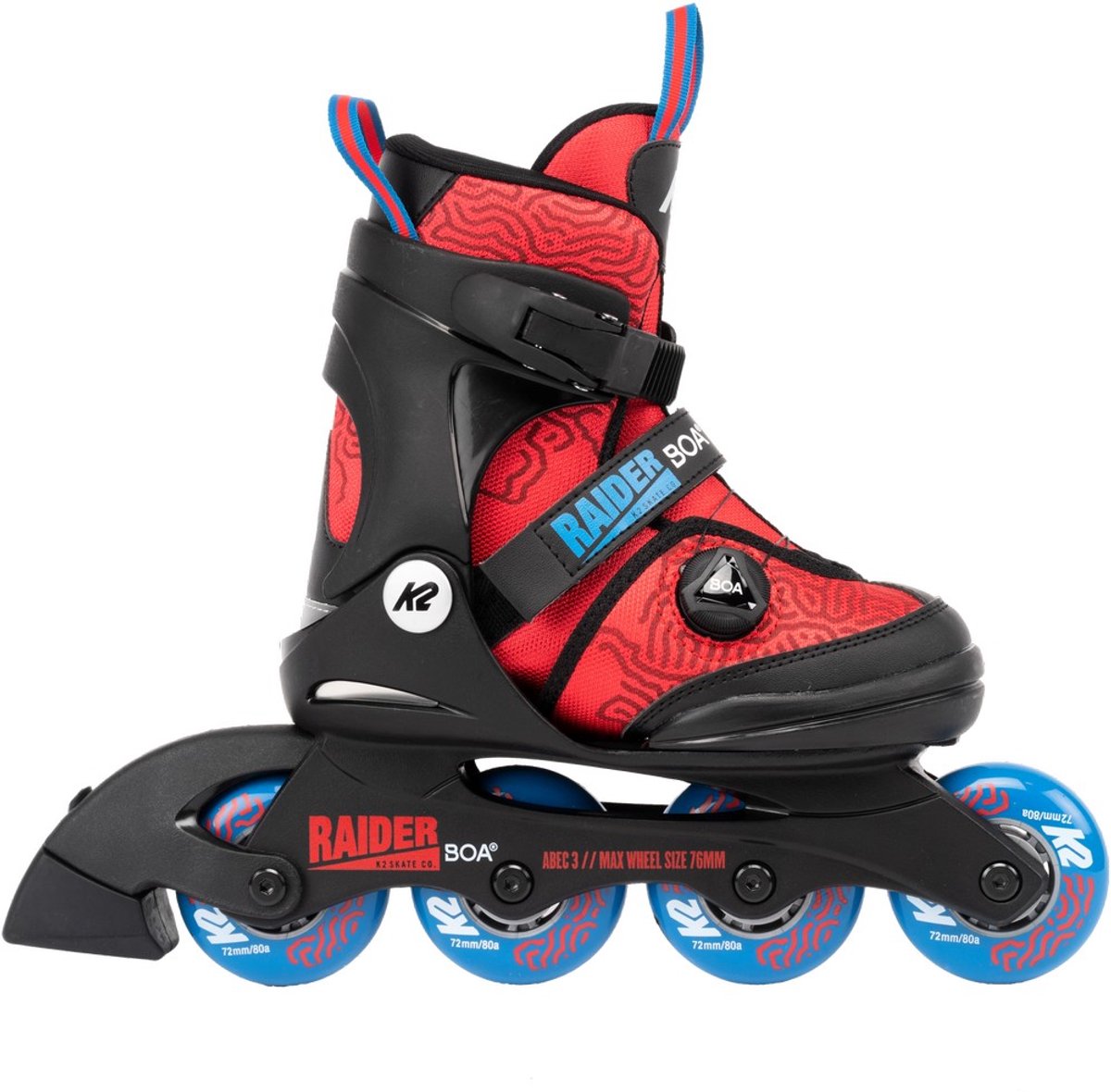 K2 Skate Raider Boa Inline Skates Schwarz/rot