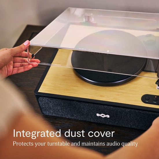 House of Marley Rise Up Bluetooth Platenspeler - Ingebouwde Speakers - Vinyl - Bluetooth Speakers - Auto-stop - Draadloos - Home Audio - Gemaakt van Duurzame Materialen