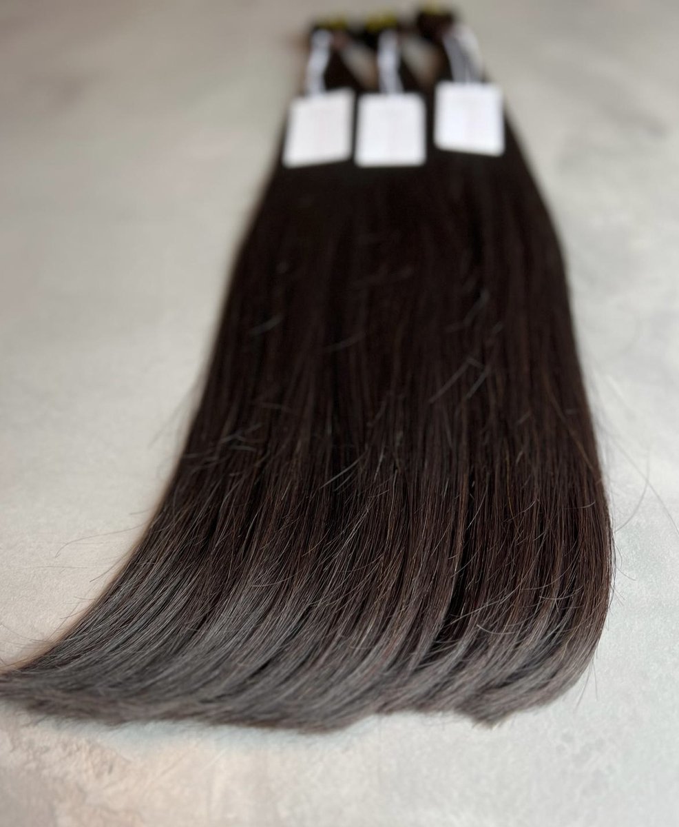 Oh My Hair! - weave hair extensions - 22 inch - donkerbruin 1B - Double drawn - High Quality - VIETNAM - remy sorted hair - 100 gram - hair wefts - weave bundels - 100 % virgin human hair