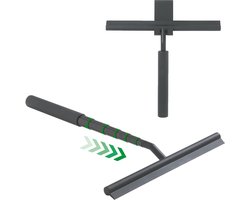 Sealskin Senso - Telescopische Douchewisser - Raamwisser - inclusief flexibele glashaak - Zwart