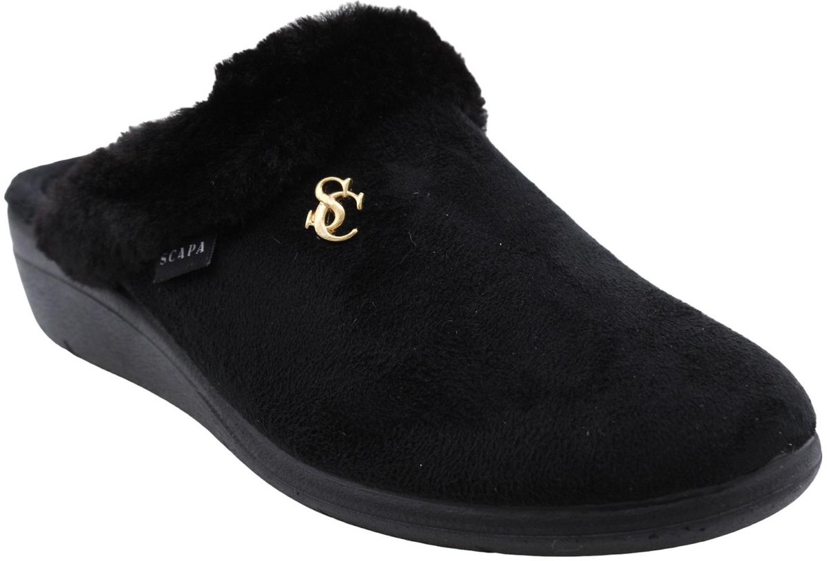 Scapa - Pantoffels - Zwart - Vrouwen - Maat 40 -