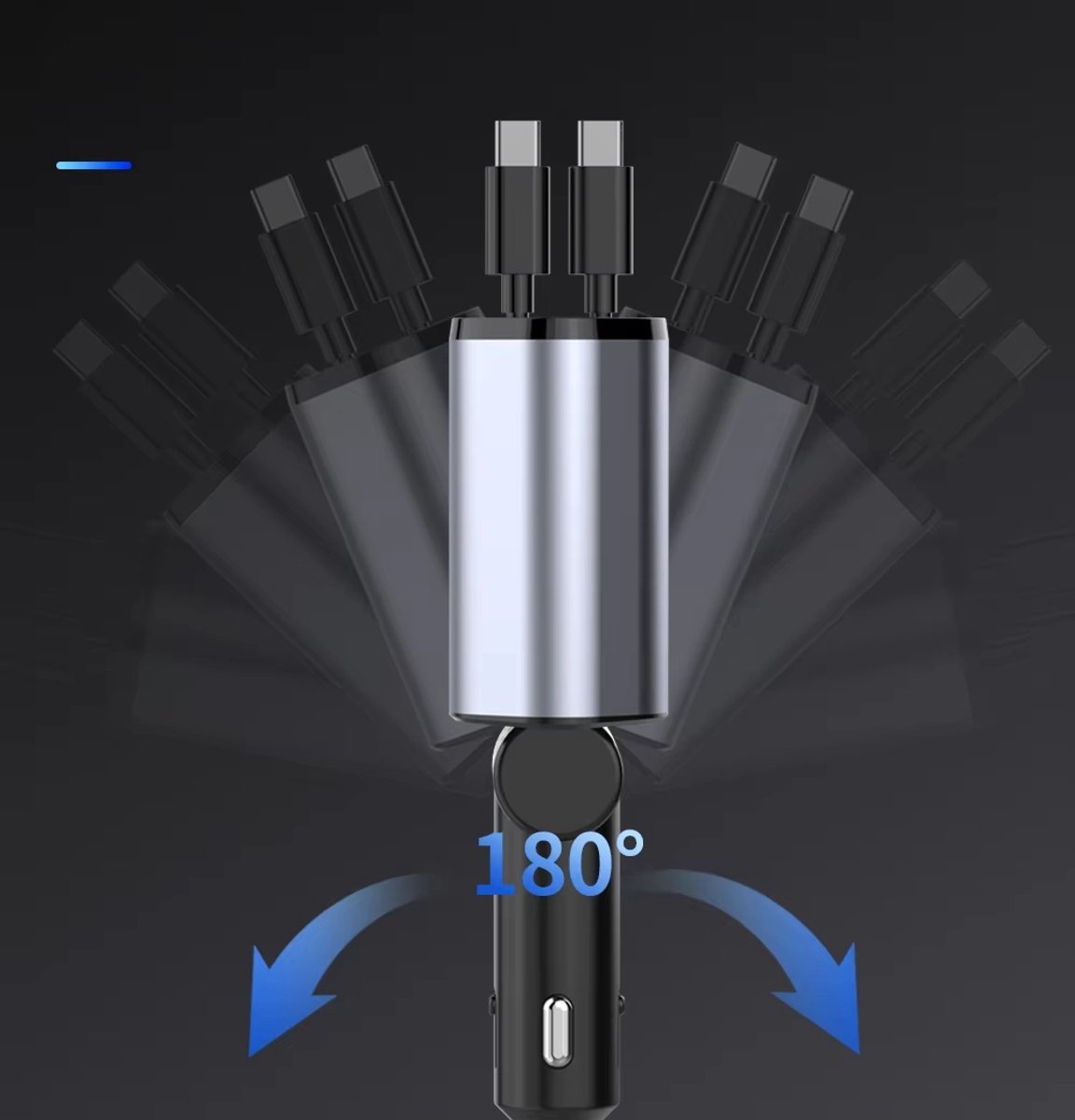Leba 120W 4-in-1 Autolader USB-C & Lightning thumbnail 5