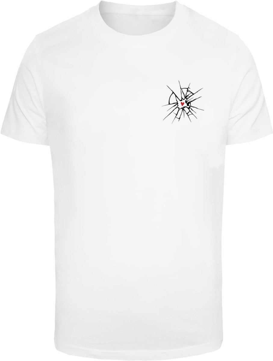 Mister Tee Shattered Glass Heren Tshirt M Wit