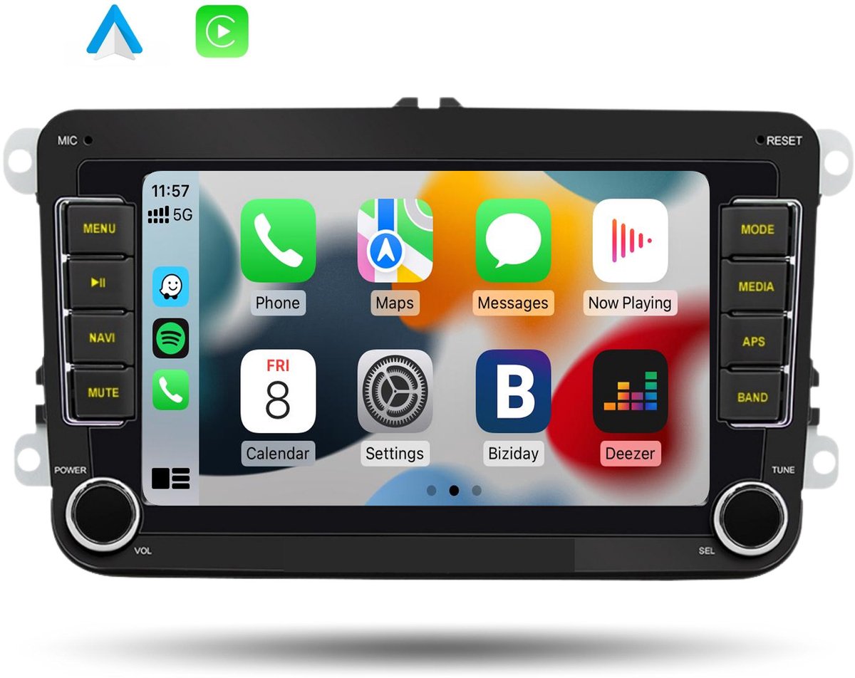 Boscer? Autoradio Android | Volkswagen Skoda & Seat | Navigatiesysteem | 7' HD scherm | Achteruitrijcamera